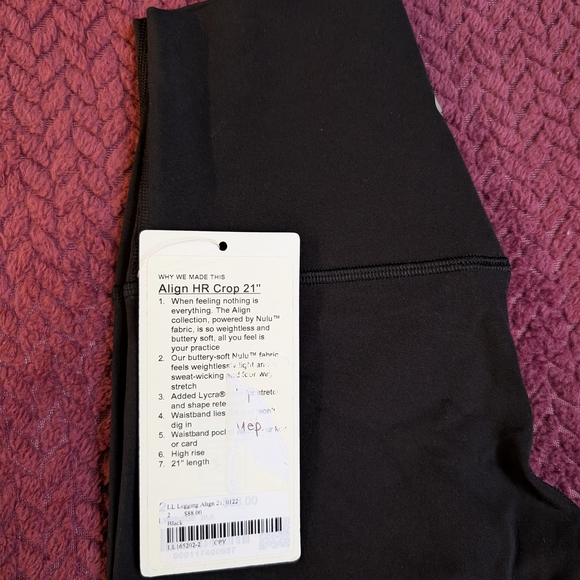 lululemon athletica Pants - NEW Lululemon Black Align HR Crop 21" Leggings